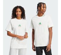 adidas Men's Three Slice Life, Pizza Back Graphic Tee, Short Sleeve, Off White, XL