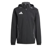 Adidas Mens Tiro 24 Rain Jacket All Weather Waterproof Coat Top Hoodie Black