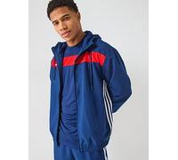 adidas Mens Tiro Essentials Woven Hoody, Navblu/Red, Size S, Men Navblu/Red