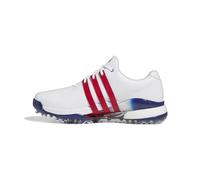 adidas Men's Tour360 24 Boost Golf Shoes, Footwear White/Better Scarlet/Royal Blue, 10.5 UK