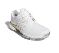 adidas Men's Tour360 24 Golf Shoes, Footwear White/Gold Metallic/Silver Metallic, 8