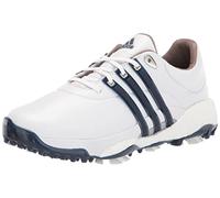 adidas Men's Tour360 Infinity Golf Shoes, Footwear White/Silver Metallic/Team Navy Blue, 12 UK
