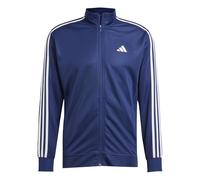 adidas Men's Train Essentials 3-Stripes Training Hooded Track Top, dark blue, L