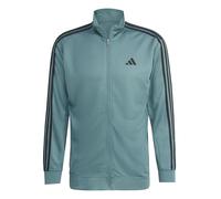 adidas Men's Train Essentials 3-Stripes Training Hooded Track Top, preloved teal, XXL