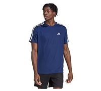 adidas Men's Train Essentials 3-Stripes Training Tee, Dark Blue/White, S
