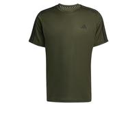 adidas Men's Train Essentials 3-Stripes Training Tee, Night Cargo/Black, XS