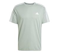 adidas Men's Train Essentials 3-Stripes Training Tee, Silver Green/White, 4XL Tall