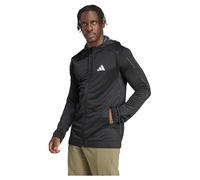 adidas Men's Train Essentials Camo Full-Zip Hoodie Track Tops, Black, L