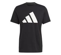 adidas Men's Train Essentials Feelready Logo Training Tee, Black/White, S