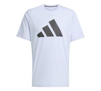 adidas Men's Train Essentials Feelready Logo Training Tee, Glow Blue/Black, S