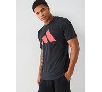adidas Mens Train Essentials Logo T-Shirt - Black, Black/Lucid Red, Size 2Xl, Men Black/Lucid Red