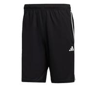 adidas Men's Train Essentials Piqué 3-Stripes Training Shorts, Black/White, M