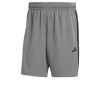 adidas Men's Train Essentials Piqué 3-Stripes Training Shorts, Grey Five/Black, M