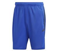 adidas Men's Train Essentials Piqué 3-Stripes Training Shorts, Lucid Blue/Black, L Tall
