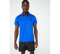 adidas Mens Train Essentials Polo Top, Lucid Blue/Black, Size S, Men Lucid Blue/Black