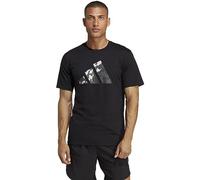 adidas Men's Train Essentials Seasonal Logo Training Tee, Black, S