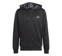 adidas Men's Train Essentials Seasonal Training Full-Zip Jacket, Black/Grey Five, XS