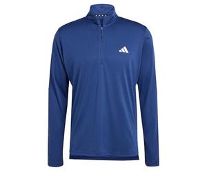 adidas Men's Train Essentials Training 1/4-Zip Long Sleeve Tee, dark blue, M