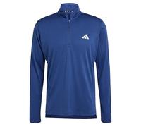 adidas Men's Train Essentials Training 1/4-Zip Long Sleeve Tee, dark blue, XXL
