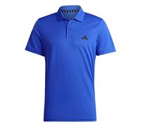 adidas Men's Train Essentials Training Polo Shirt, Lucid Blue/Black, XS