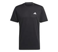 adidas Men's Train Essentials Training Tee, Black/White, L Tall