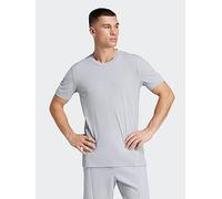 adidas Mens Training D4T 3 Stripe T-Shirt - Silver, Halo Silver, Size M, Men Halo Silver