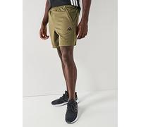 adidas Men's Train Essentials All Set Training Shorts, Olive Strata/Black, S