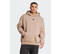adidas Mens Training Oversized Hoodie - Brown, Chalky Brown, Size S, Men Chalky Brown