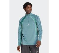 adidas Mens Training Tech 1/4 Zip Top, Preloved Teal, Size L, Men Preloved Teal