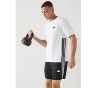 Adidas Workout Essentials Base 3 Stripes Short Sleeve T-shirt White 2XL / Regular Men