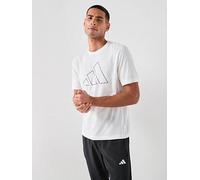 adidas Men's Workout Essentials Feelready Logo Shirt, White, XXL
