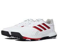 adidas Men's Traxion Lite Max Wide Golf Shoes, Footwear White/Core Black/Vivid Red, 6.5 UK