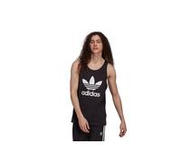 adidas Mens Trefoil Tank - Black/White Cotton - Size Small