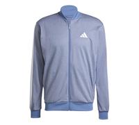 adidas Men's TRICOT REGULAR FIT TRACK TOP MELANGE, DARK BLUE MELANGE, S
