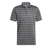 adidas Men's Two Color Stripe Golf Polo Shirt, Black/Grey Four, Large