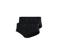 Adidas Underwear Low Rise 3 Stripes Active Flex Cotton Slips 2 Units Black S Man