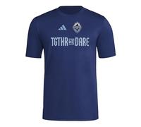 adidas Men's Vancouver Whitecaps Fc Pre-Game Short Sleeve T-Shirt, Team Navy Blue/Vancouver Whitecaps, Medium
