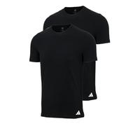 adidas Men's Herren Unterwäsche Crew Neck Shirt (2pk) -Active Flex Cotton Undershirt, Black_4am016, XXL