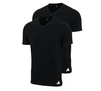 Adidas Underwear Active Flex Cotton Short Sleeve V Neck Base Layer 2 Units Black S Men