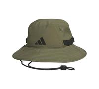 adidas Victory Bucket Hat outdoors and sideline wide brim style for sun protection, Olive Strata Green/Black/5.0, S-M