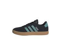 adidas Men's VL Court 3.0 Shoes, Core Black/Powder Teal/Silver Metallic, 7 UK