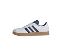 adidas Men's VL Court Base Shoes, FTWR White/Dark Blue/Orbit Grey, 10.5 UK