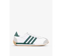 Adidas Mens White Collegiate Green W Country Og Brand-stamp Leather Low-top Trainers Eur 39 / 5 Uk Men