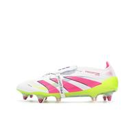 adidas Men's White/Pink Soccer Shoes Predator Elite FT SG