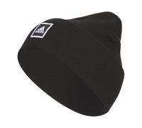 adidas Men's Wide Cuff Fold Beanie, Black/White, One size