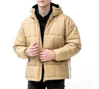 Adidas Men's Winter Jacket Quilted Puffer Lined Parka Camel Ocher Beige L