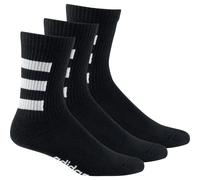 Adidas Mens Womens 3 Pairs Crew Socks 3-Stripes Cushioned Sports Casual Sock