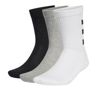 Adidas Mens Womens Crew Socks 3 Pairs Stripes Half Cushioned Long Cotton Socks