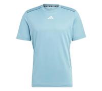 adidas Men's Workout Base Logo Tee, Preloved Blue/Transparent, XS