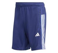 adidas Men's Workout Essentials All-Set 3-Stripes Knit Short Shorts, Dark Blue/White, XL 5 inch